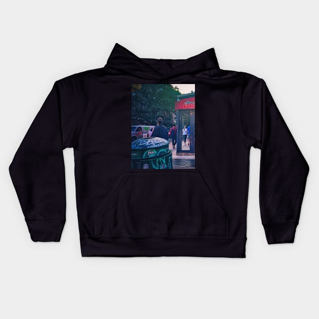 East Village Street Manhattan New York City Kids Hoodie by eleonoraingrid